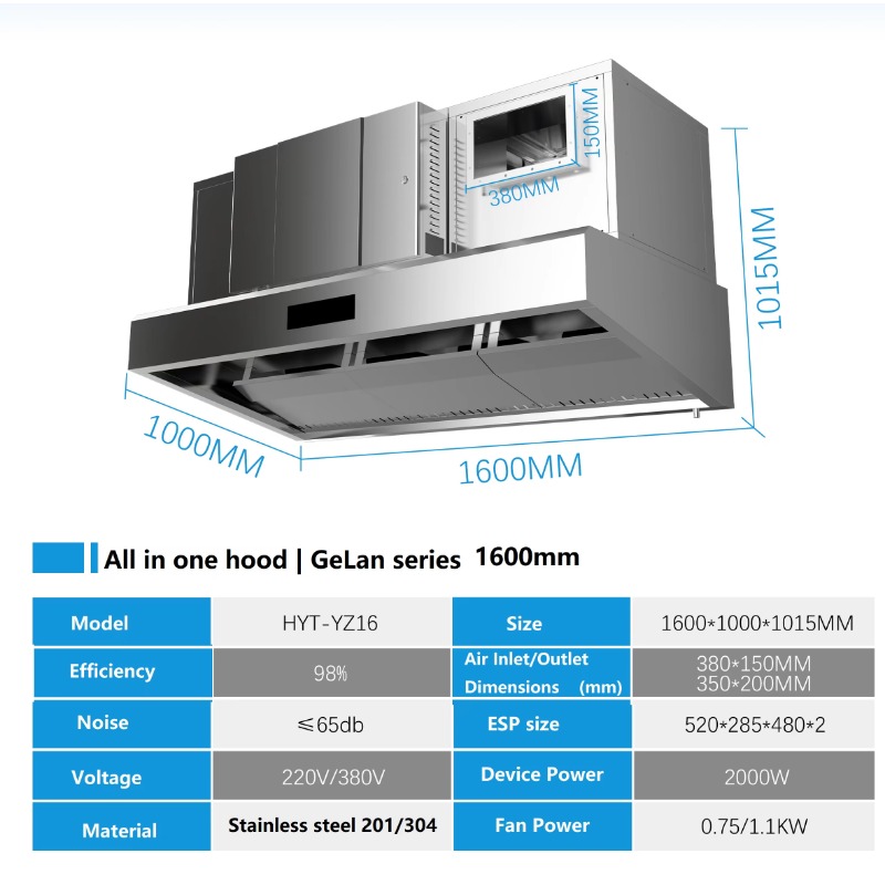Electrostatic commercial smoke - Commercial Kitchen Chimney recension och pris
