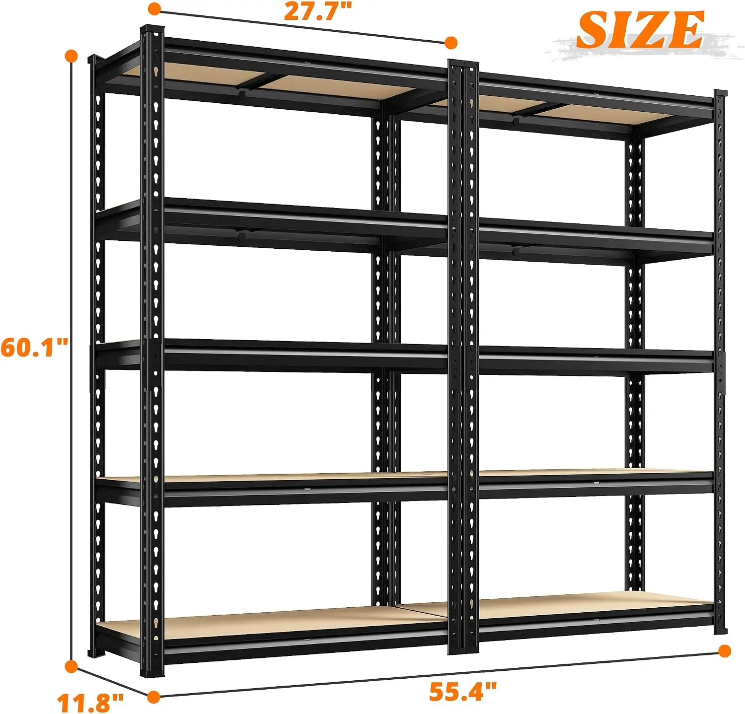 2PCS Storage Shelves,5 Tier Ga - Commercial Kitchen Warehouse recension och pris
