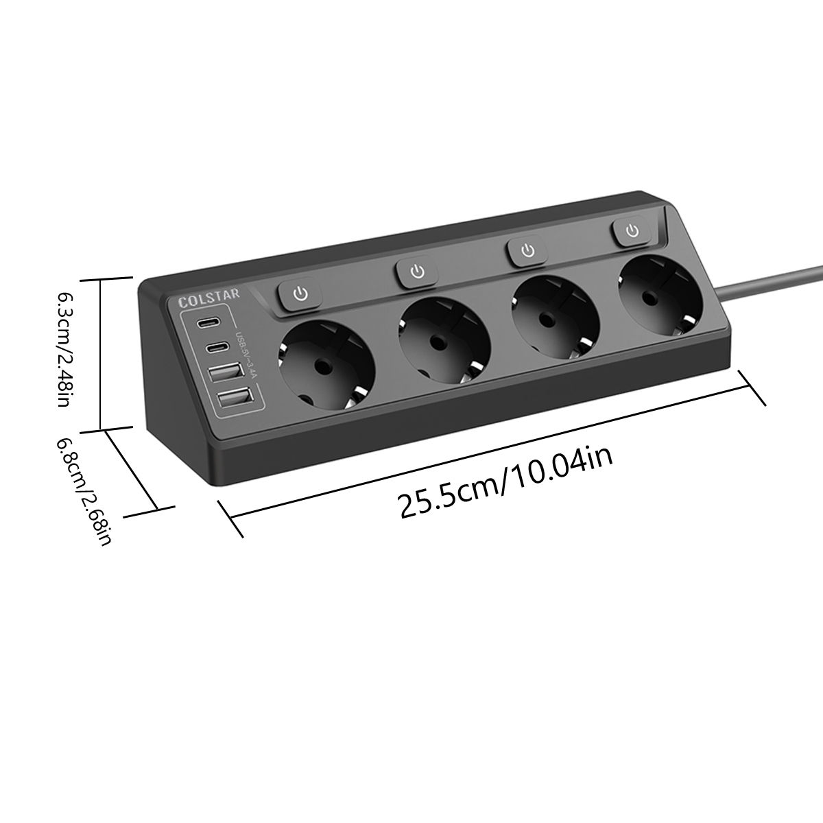 Power Strip Multi Plug 4 Socke - Commercial Kitchen In Residential Home recension och pris